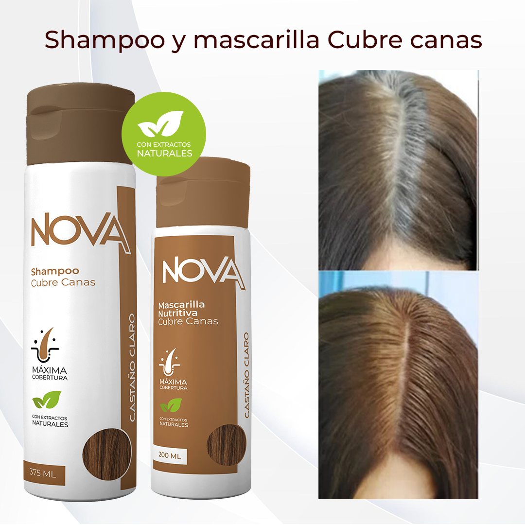 KIT CUBRE CANAS SHAMPOO + MASCARILLA NUTRITIVA