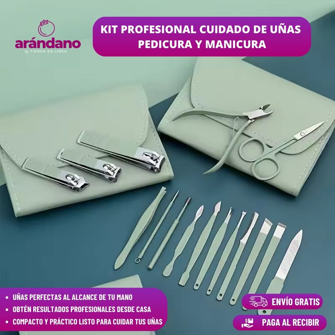 KIT PROFESIONAL CUIDADO DE UÑAS - PEDICURA Y MANICURA