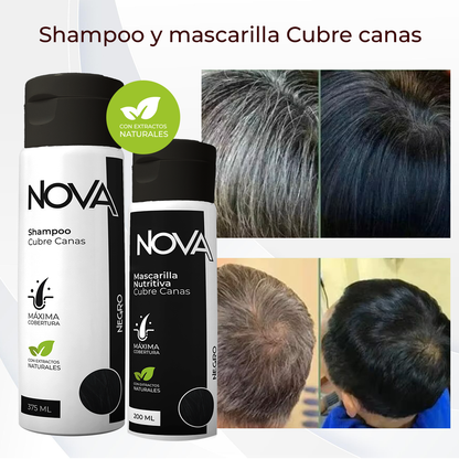 KIT CUBRE CANAS SHAMPOO + MASCARILLA NUTRITIVA