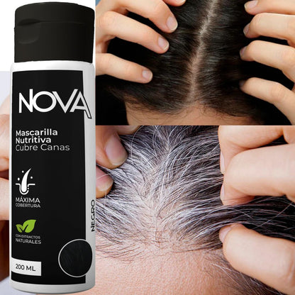 KIT CUBRE CANAS SHAMPOO + MASCARILLA NUTRITIVA